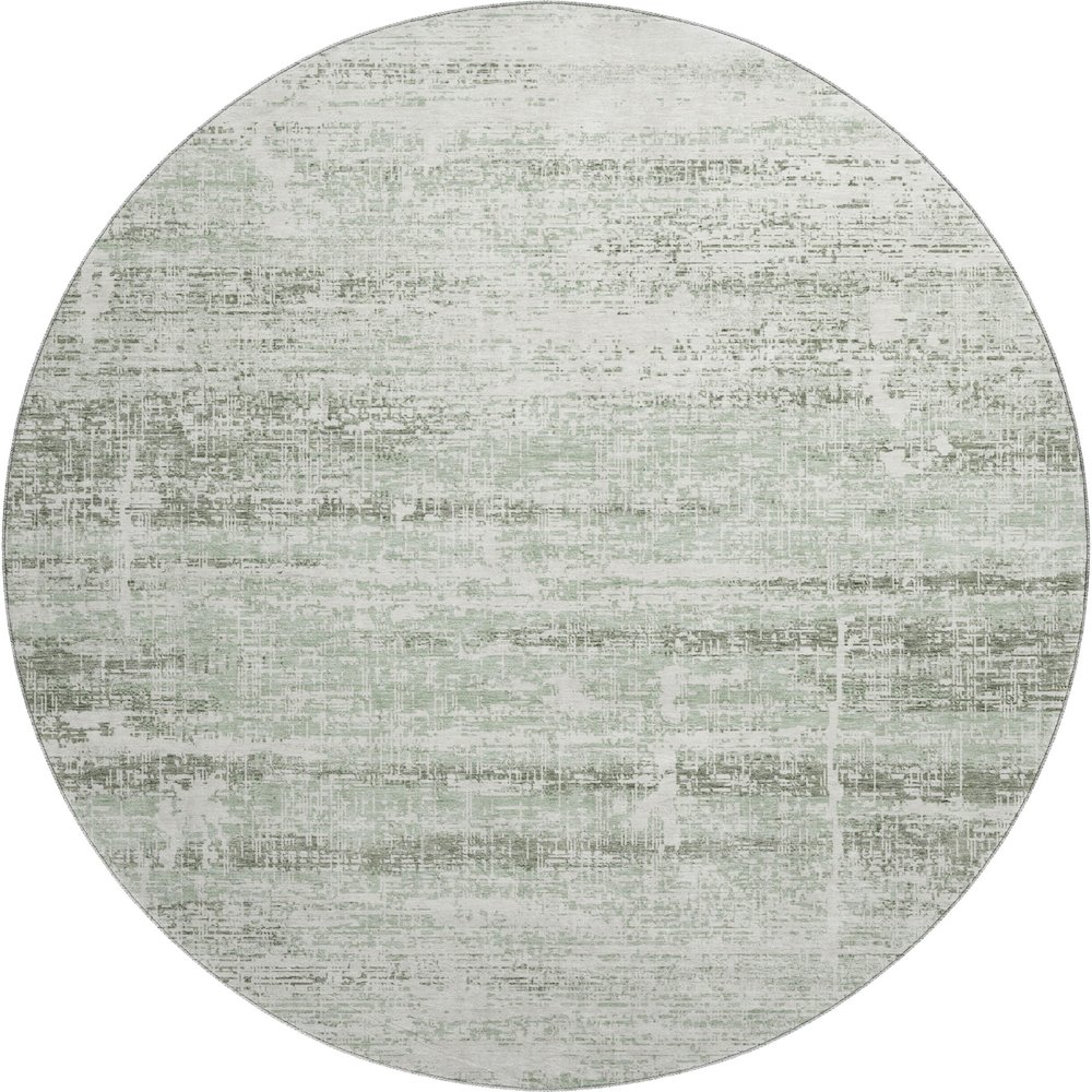Premium Machine Washable Mayfield AMF747 Sage 8' x 8' Round Rug. Picture 1