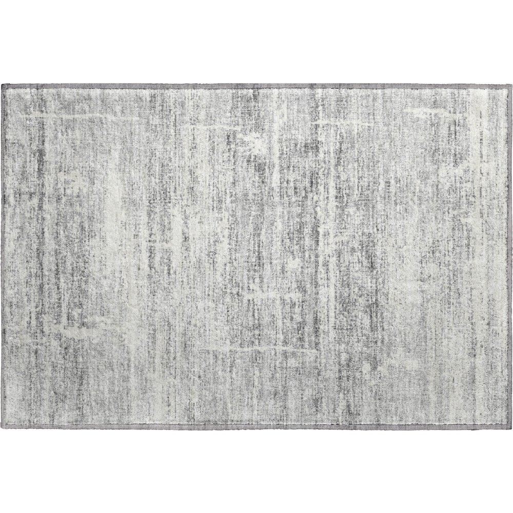 Premium Machine Washable Mayfield AMF747 Silver 1'8" x 2'6" Rug. Picture 1