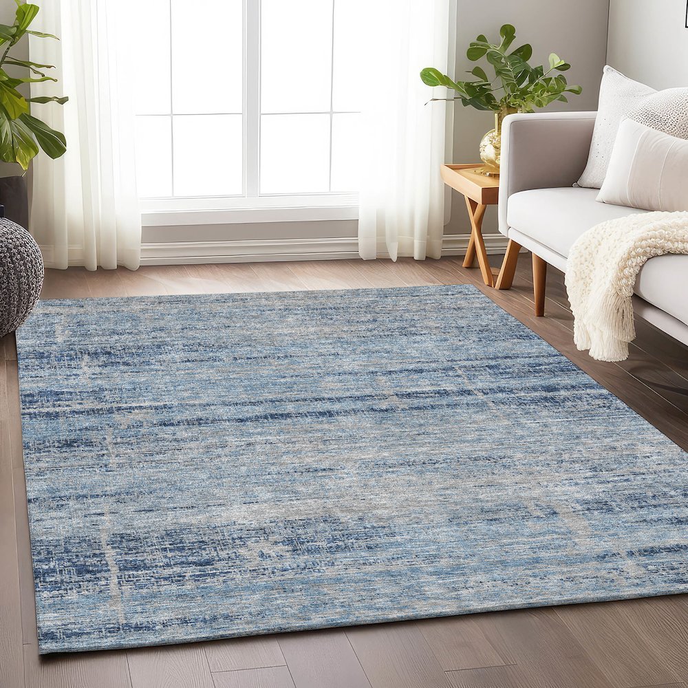 Premium Machine Washable Mayfield AMF747 Sky 2'6" x 3'10" Rug. Picture 5
