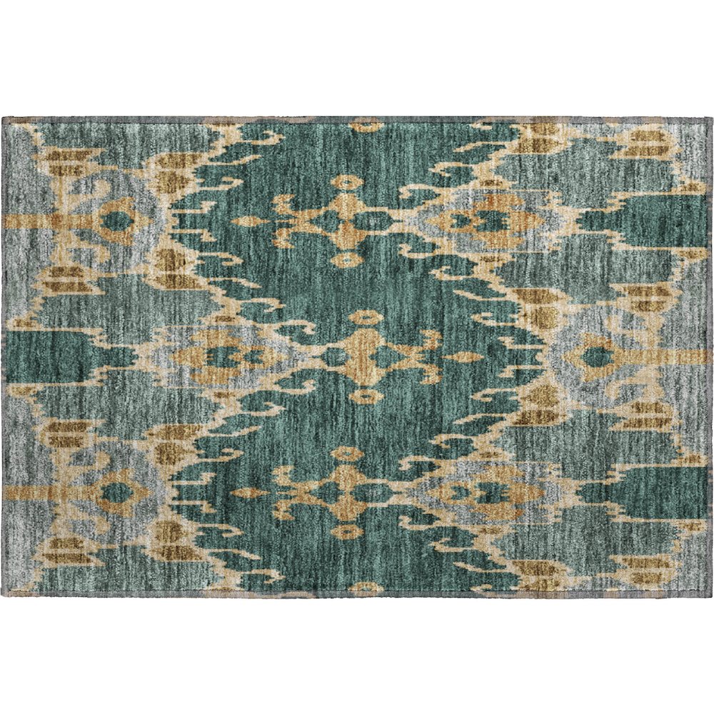 Premium Machine Washable Mayfield AMF748 Cactus 1'8" x 2'6" Rug. Picture 1