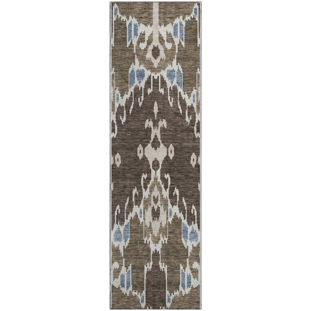 Premium Machine Washable Mayfield AMF748 Fudge 2'3" x 7'6" Runner Rug. Picture 1