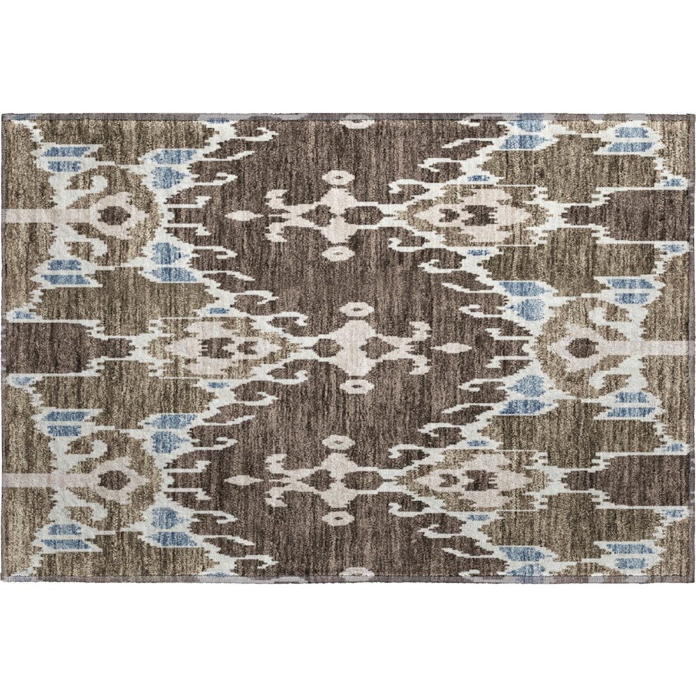 Premium Machine Washable Mayfield AMF748 Fudge 1'8" x 2'6" Rug. Picture 1