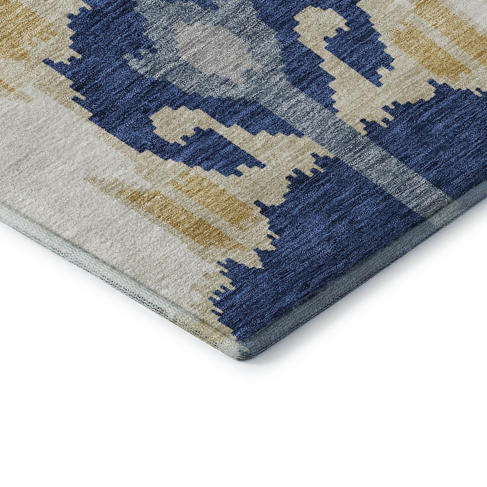 Premium Machine Washable Mayfield AMF748 Navy 1'8" x 2'6" Rug. Picture 3