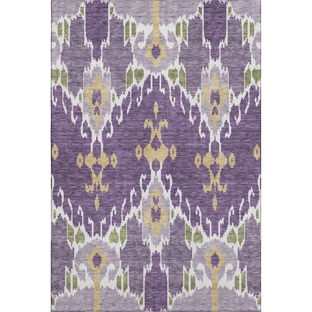 Premium Machine Washable Mayfield AMF748 Purple 2'6" x 3'10" Rug. Picture 1