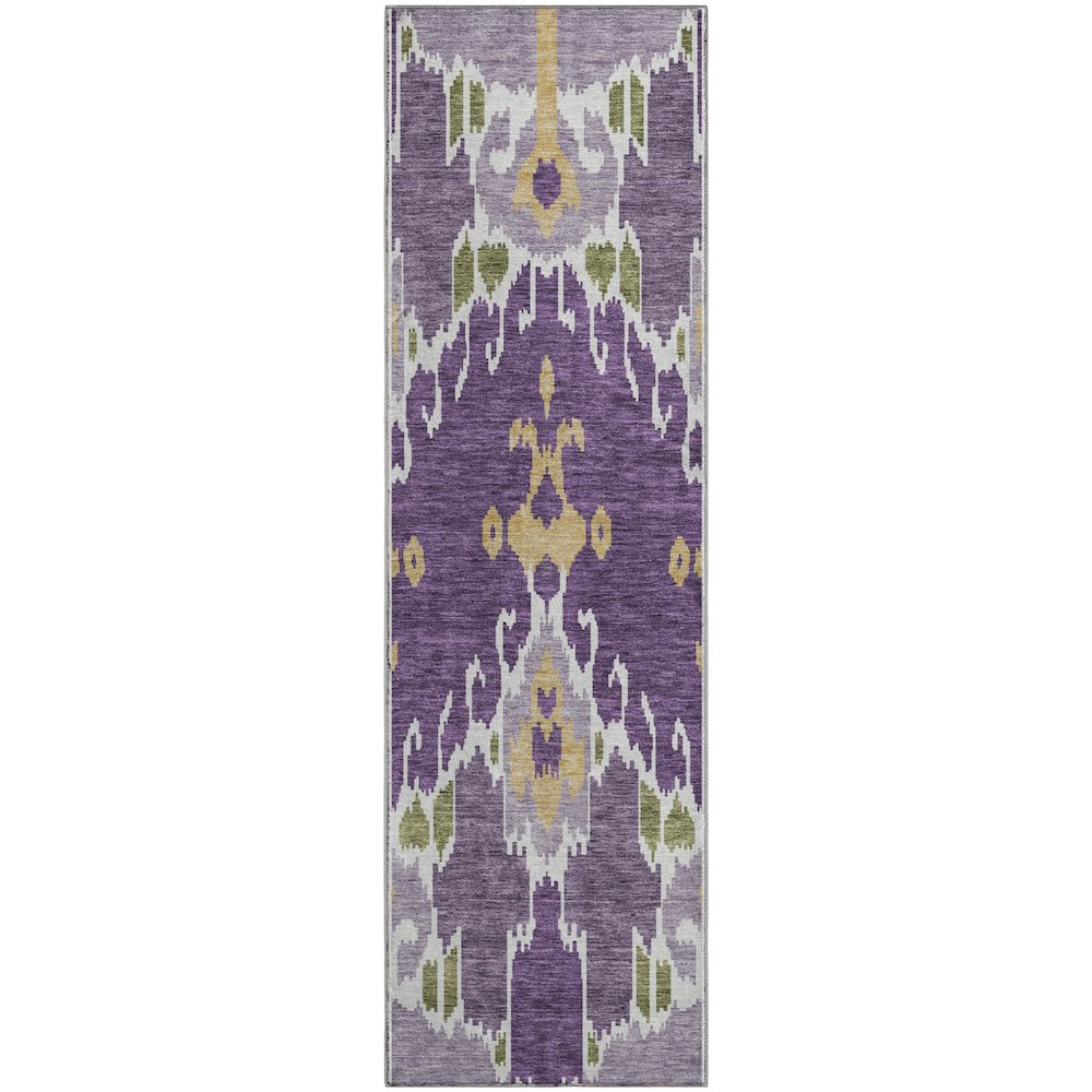 Premium Machine Washable Mayfield AMF748 Purple 2'3" x 7'6" Runner Rug. Picture 1