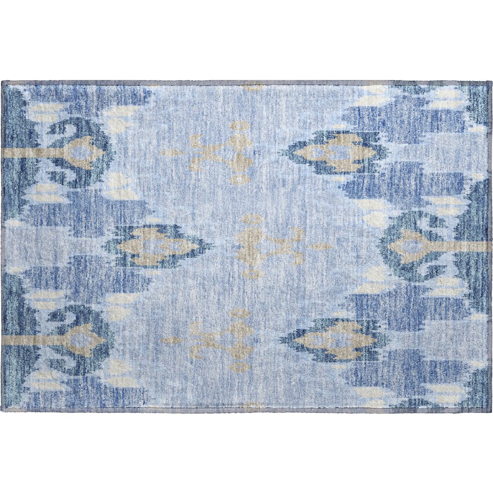 Premium Machine Washable Mayfield AMF748 Sky 1'8" x 2'6" Rug. Picture 1
