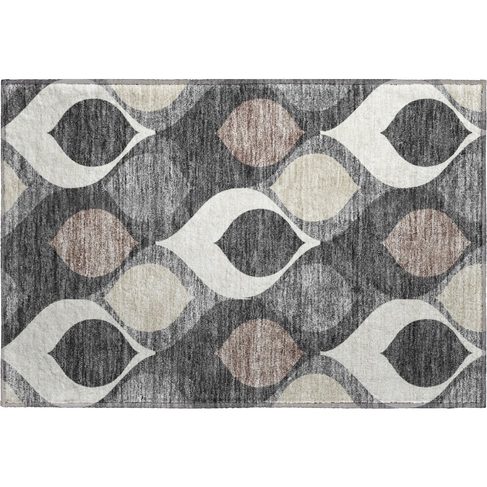Premium Machine Washable Mayfield AMF749 Gray 1'8" x 2'6" Rug. Picture 1