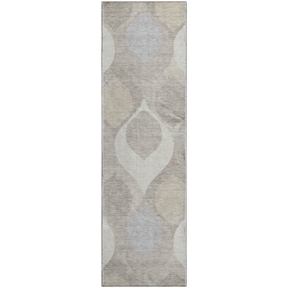 Premium Machine Washable Mayfield AMF749 Ivory 2'3" x 7'6" Runner Rug. Picture 1