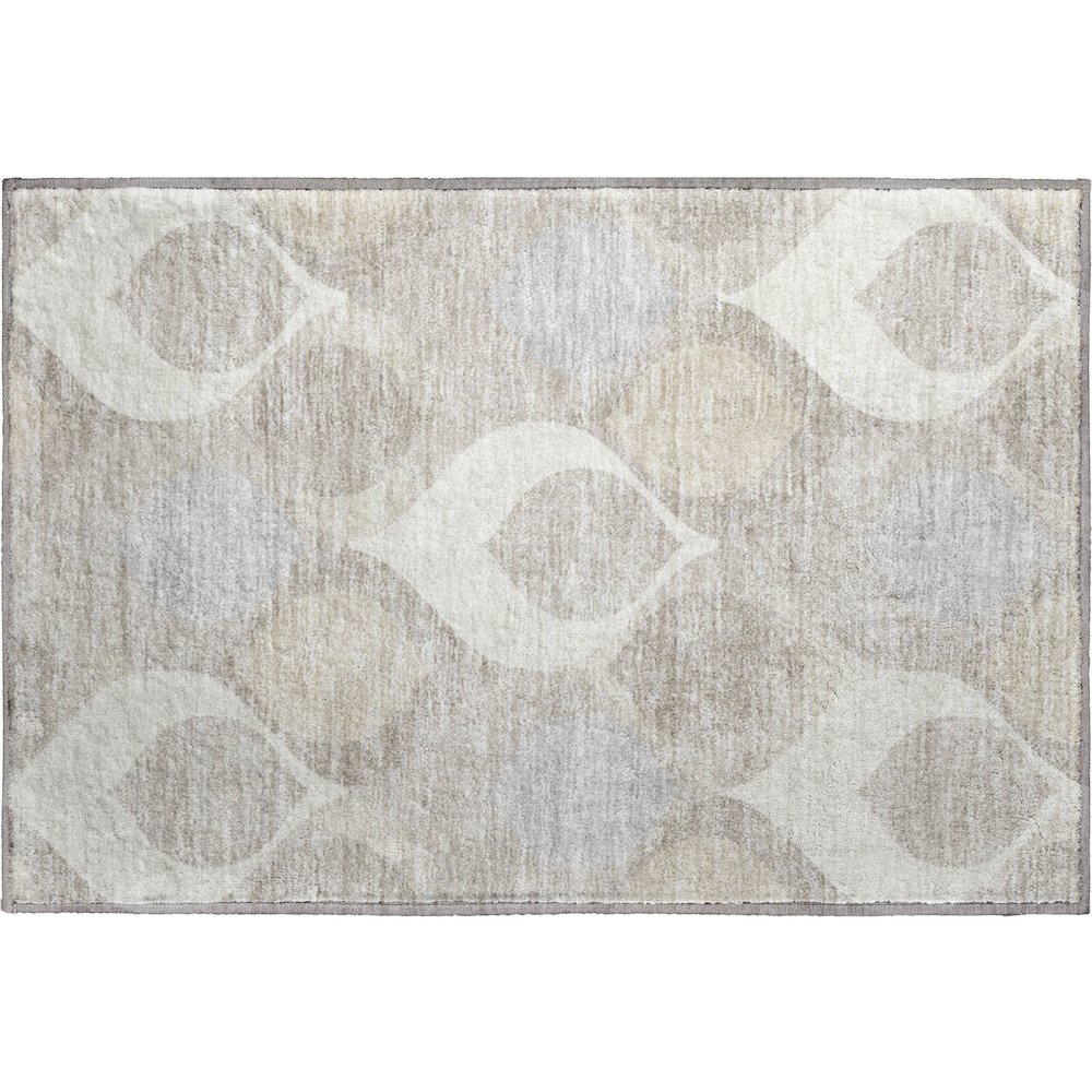 Premium Machine Washable Mayfield AMF749 Ivory 1'8" x 2'6" Rug. Picture 1