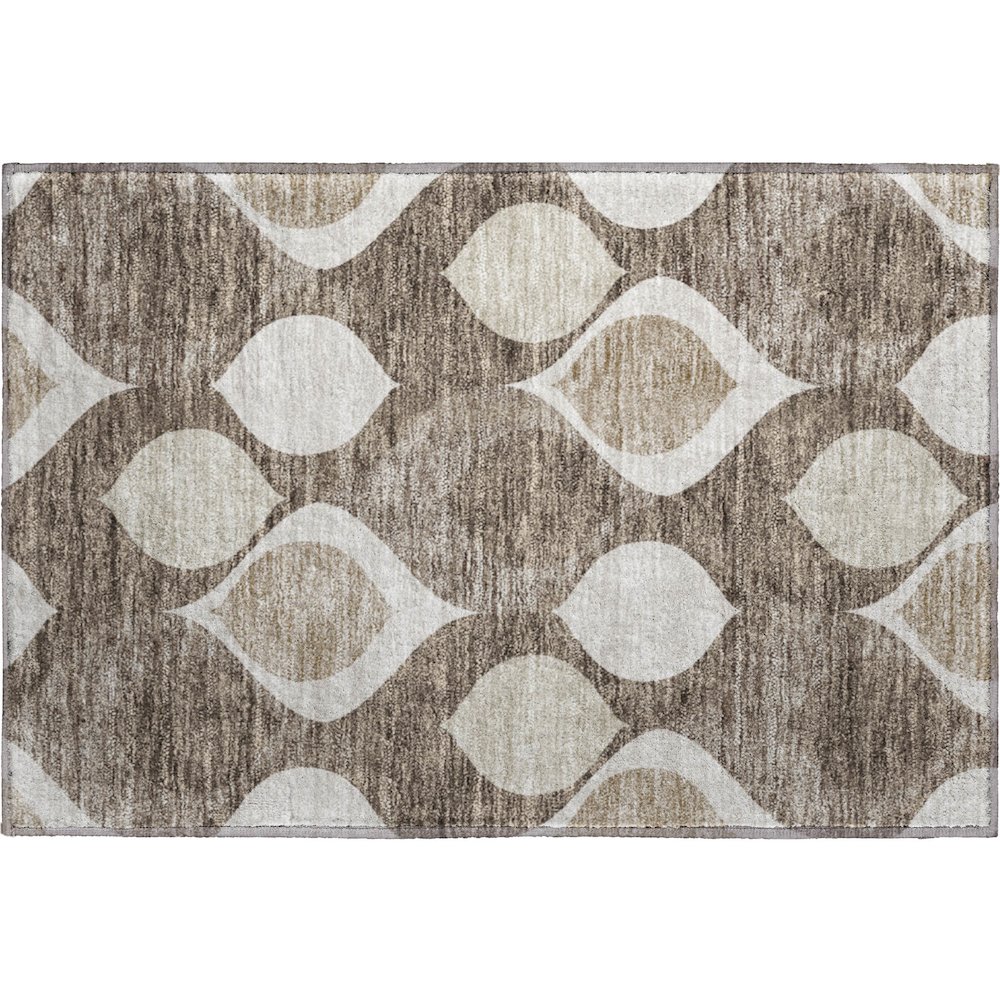 Premium Machine Washable Mayfield AMF749 Taupe 1'8" x 2'6" Rug. Picture 1