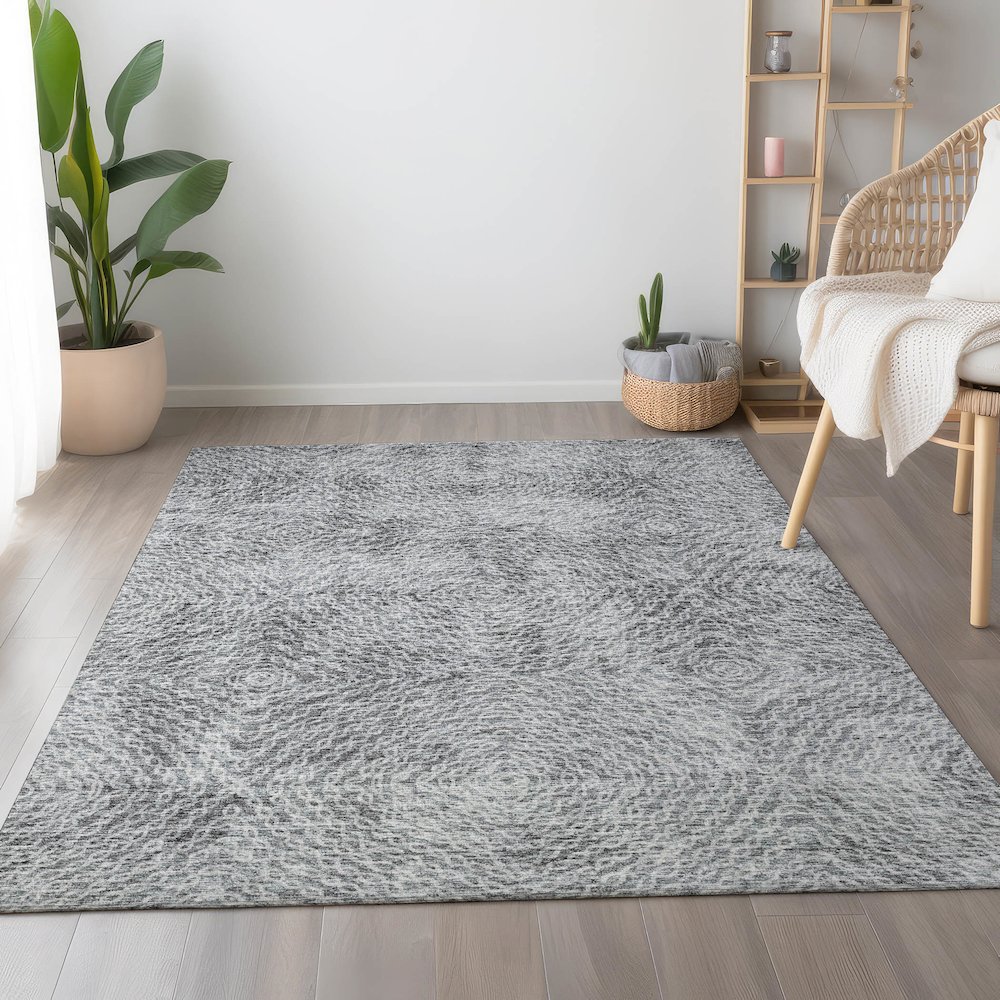 Premium Machine Washable Mayfield  Ash 2'6" x 3'10" Rug. Picture 5