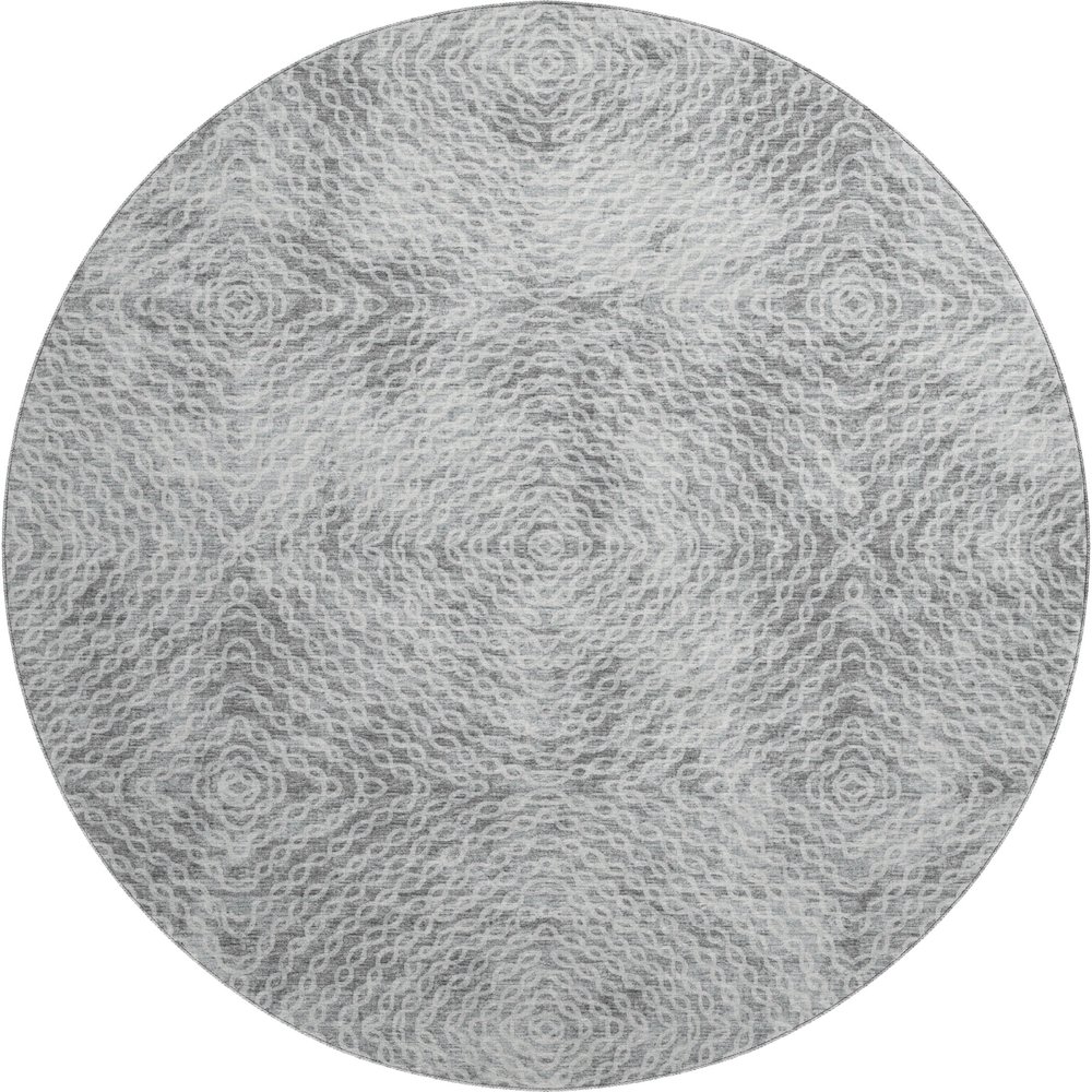 Premium Machine Washable Mayfield  Ash 8' x 8' Round Rug. Picture 1