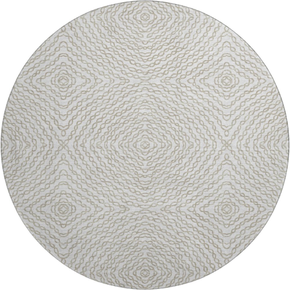 Premium Machine Washable Mayfield  Linen 8' x 8' Round Rug. Picture 1