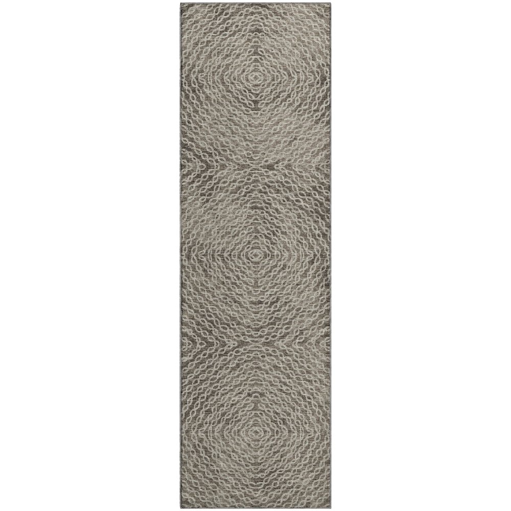 Premium Machine Washable Mayfield  Mocha 2'3" x 7'6" Runner Rug. Picture 1