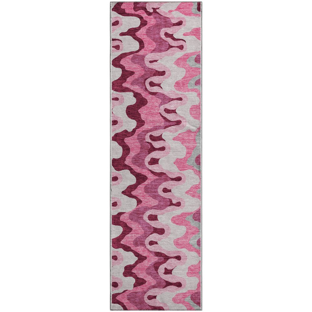 Premium Machine Washable Mayfield AMF750 Blush 2'3" x 7'6" Runner Rug. Picture 1