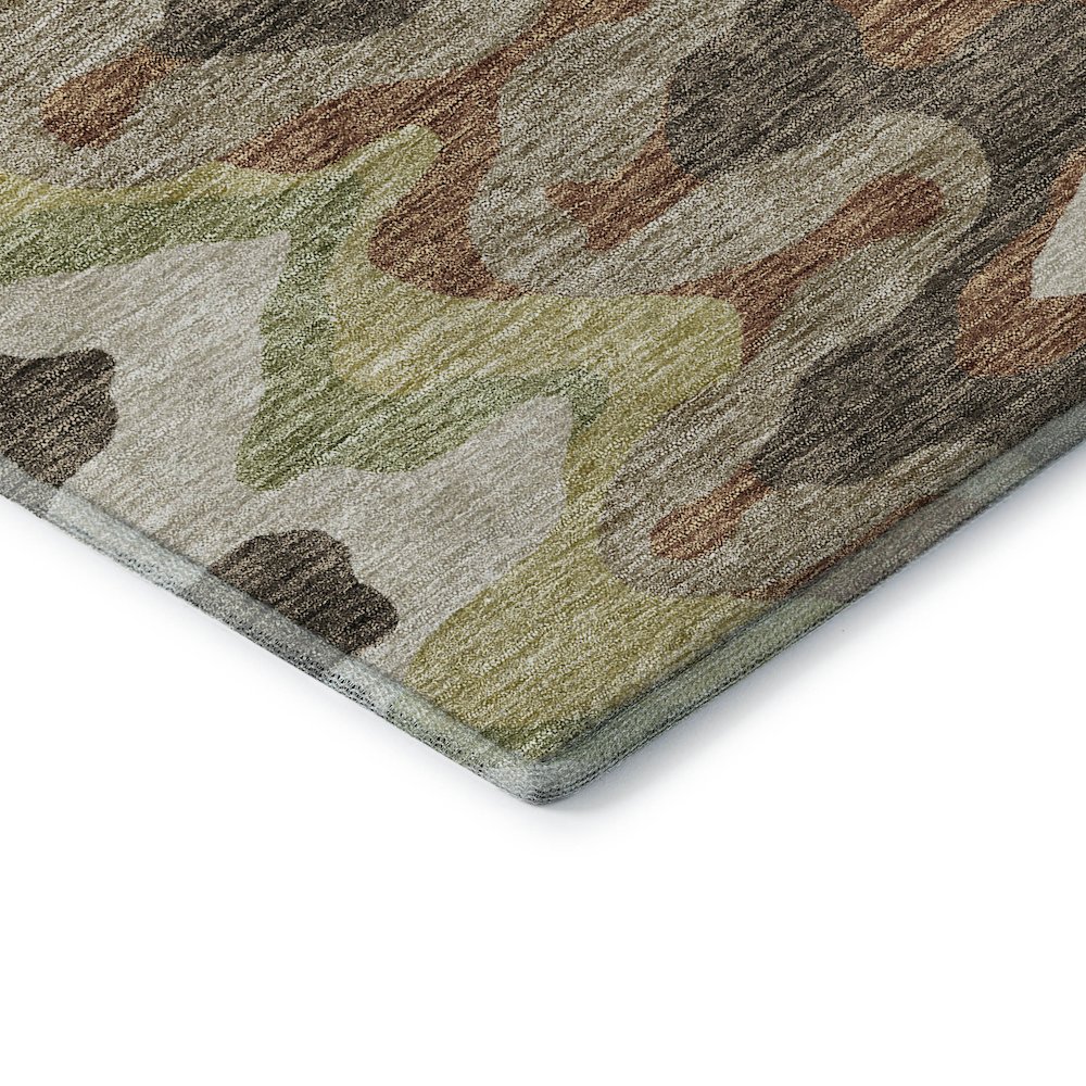 Premium Machine Washable Mayfield AMF750 Chocolate 1'8" x 2'6" Rug. Picture 3