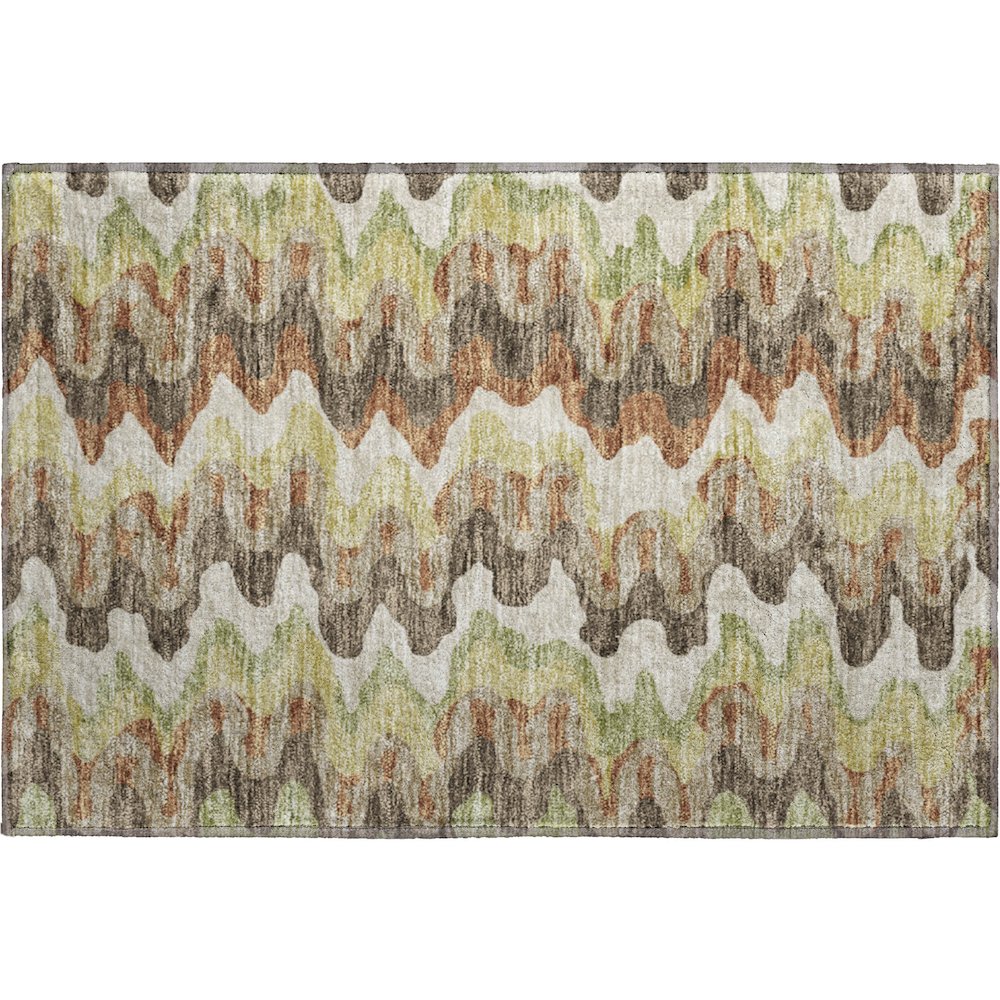 Premium Machine Washable Mayfield AMF750 Chocolate 1'8" x 2'6" Rug. Picture 1