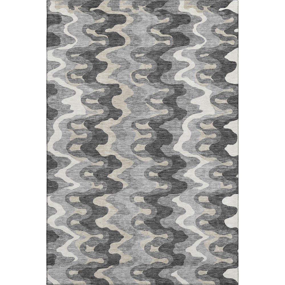 Premium Machine Washable Mayfield AMF750 Gray 2'6" x 3'10" Rug. Picture 1