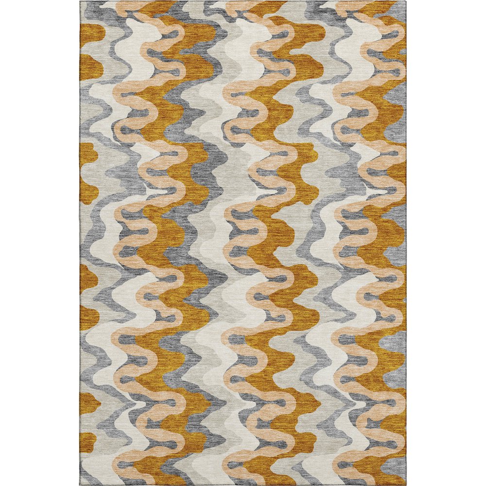 Premium Machine Washable Mayfield AMF750 Terracotta 2'6" x 3'10" Rug. Picture 1
