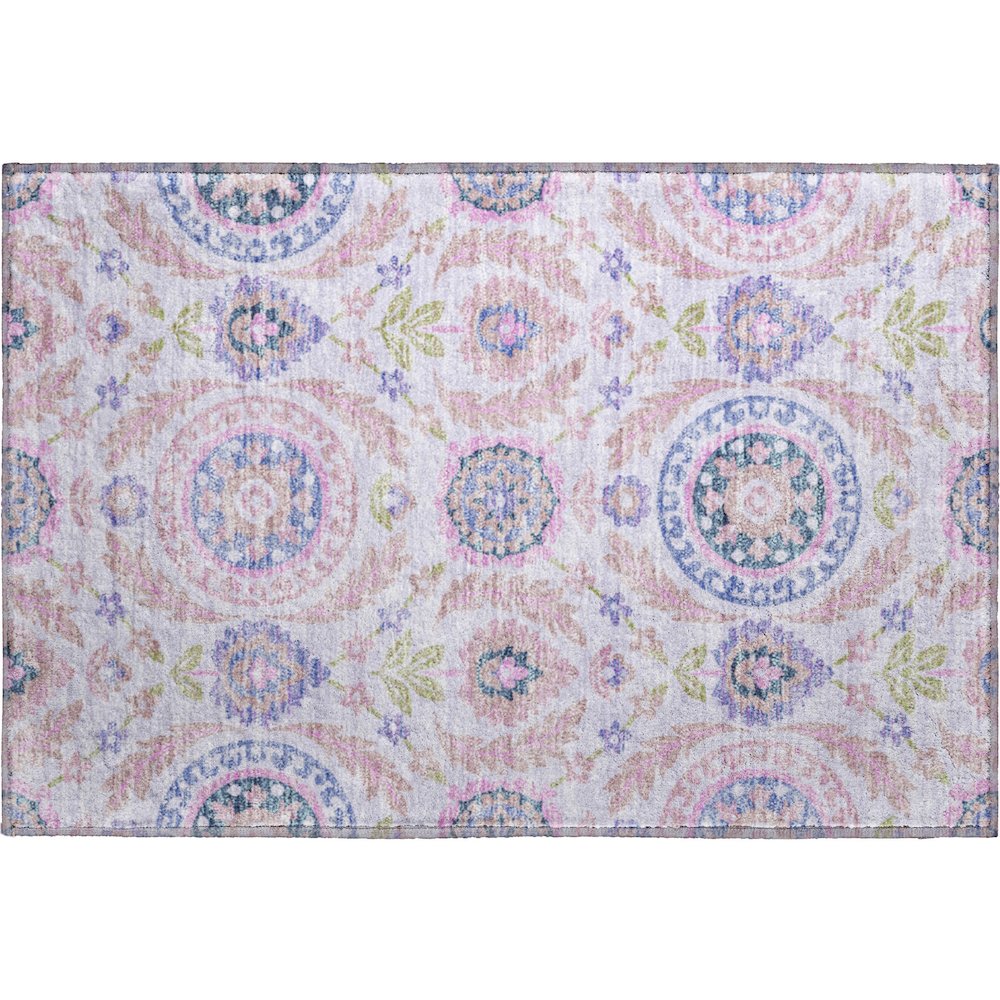 Premium Machine Washable Mayfield AMF751 Blush 1'8" x 2'6" Rug. Picture 1