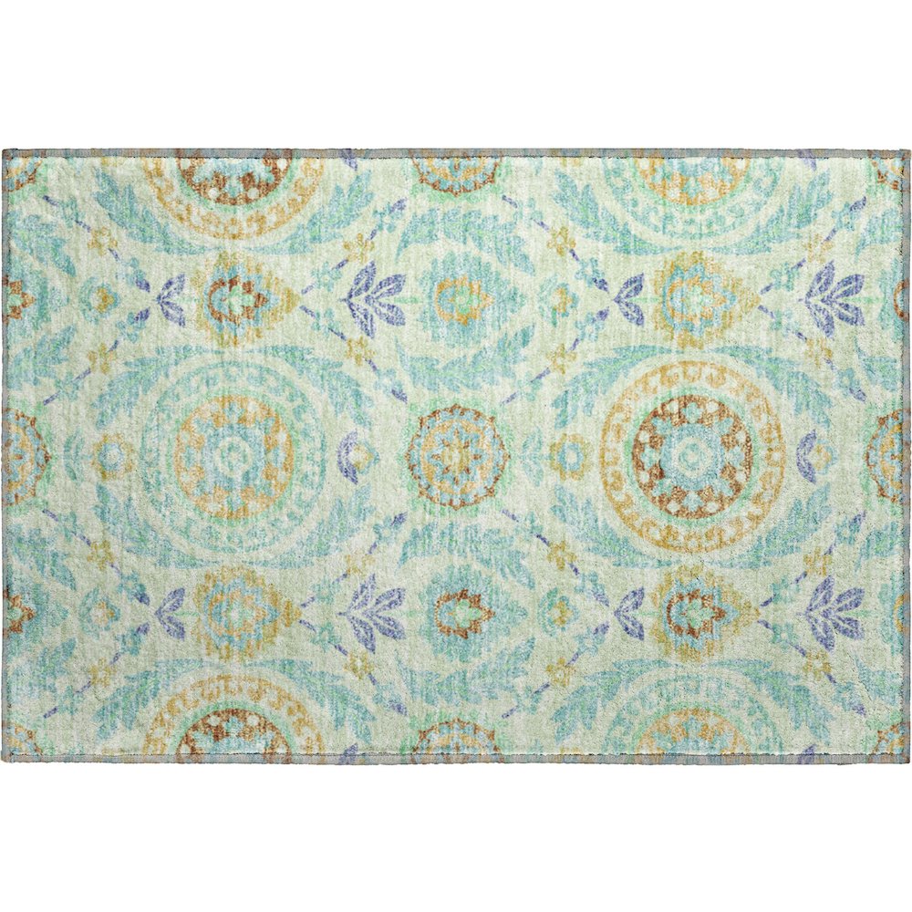 Premium Machine Washable Mayfield AMF751 Mint 1'8" x 2'6" Rug. Picture 1