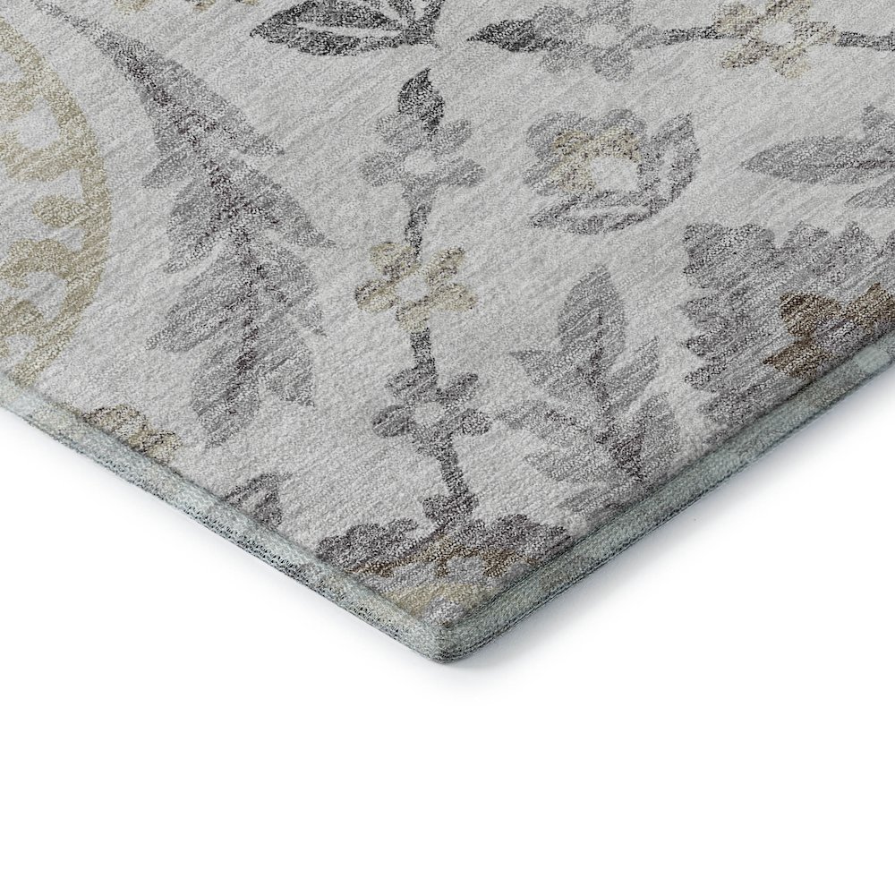 Premium Machine Washable Mayfield AMF751 Silver 1'8" x 2'6" Rug. Picture 3