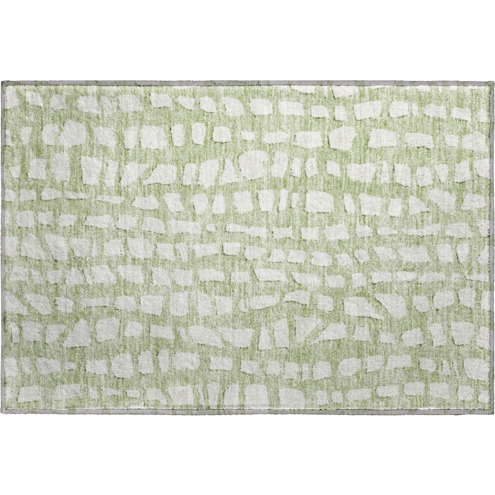Premium Machine Washable Mayfield AMF754 Aloe 1'8" x 2'6" Rug. Picture 1
