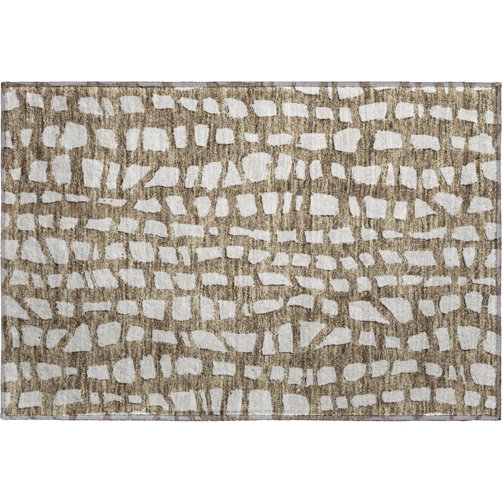 Premium Machine Washable Mayfield AMF754 Brown 1'8" x 2'6" Rug. Picture 1