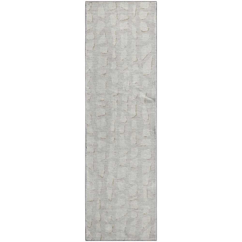 Premium Machine Washable Mayfield AMF754 Ivory 2'3" x 7'6" Runner Rug. Picture 1