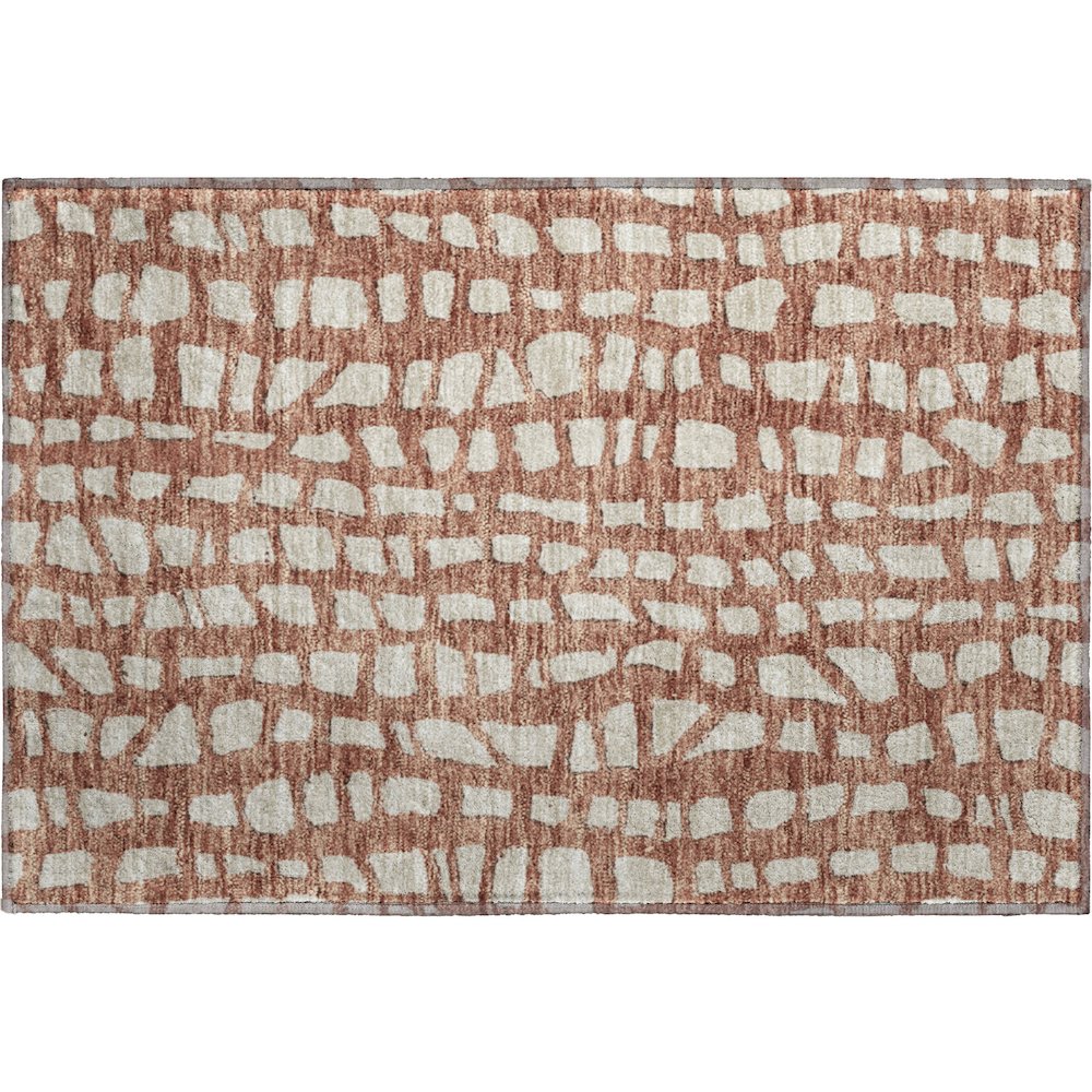 Premium Machine Washable Mayfield AMF754 Paprika 1'8" x 2'6" Rug. Picture 1