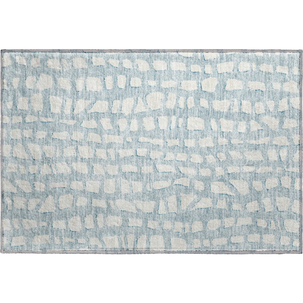 Premium Machine Washable Mayfield AMF754 Sky 1'8" x 2'6" Rug. Picture 1