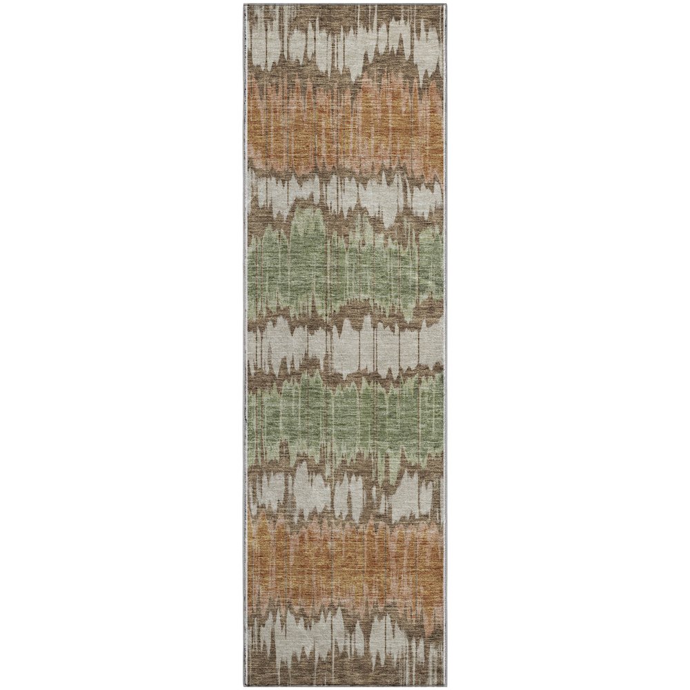 Premium Machine Washable Mayfield AMF755 Chocolate 2'3" x 7'6" Runner Rug. Picture 1