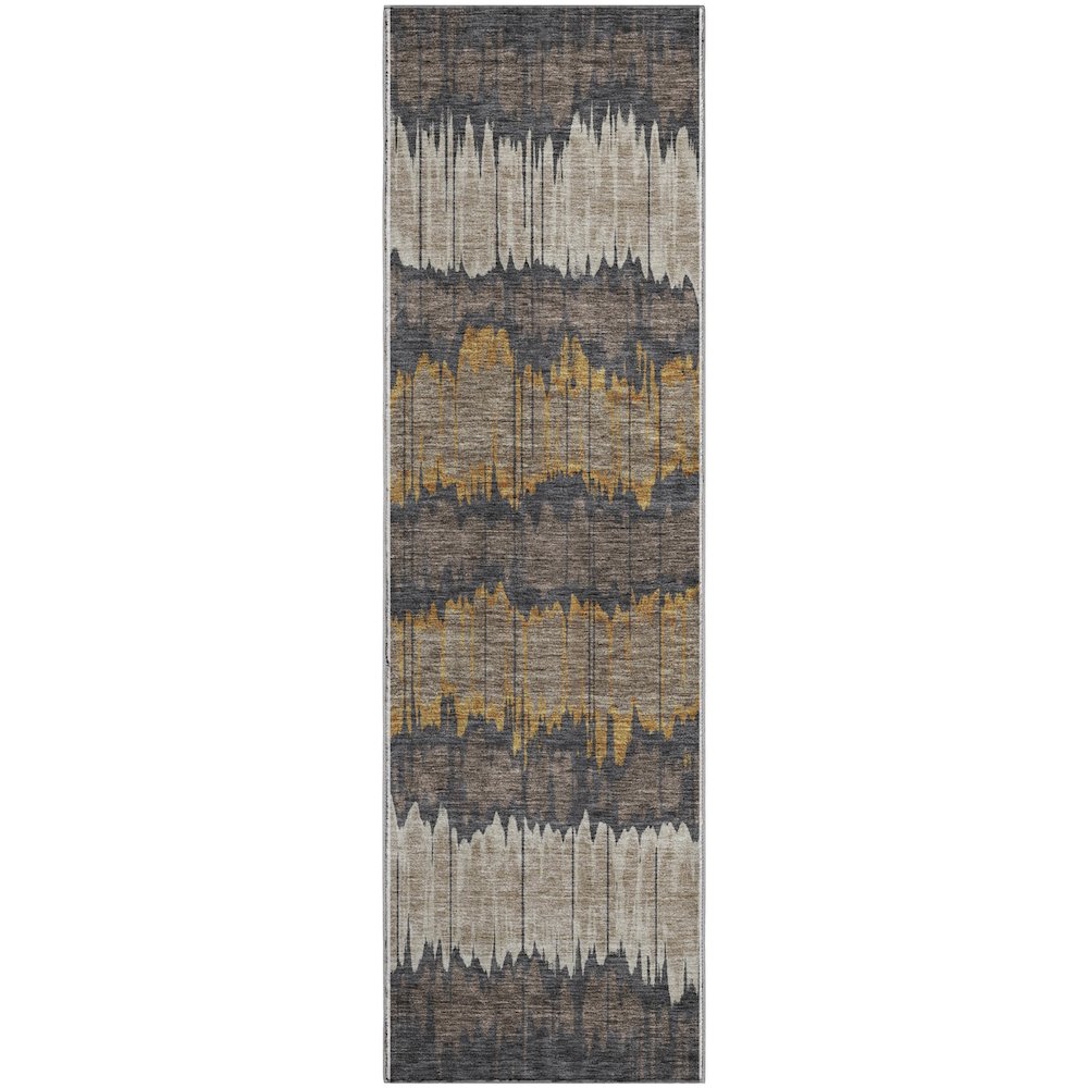 Premium Machine Washable Mayfield AMF755 Fudge 2'3" x 7'6" Runner Rug. Picture 1