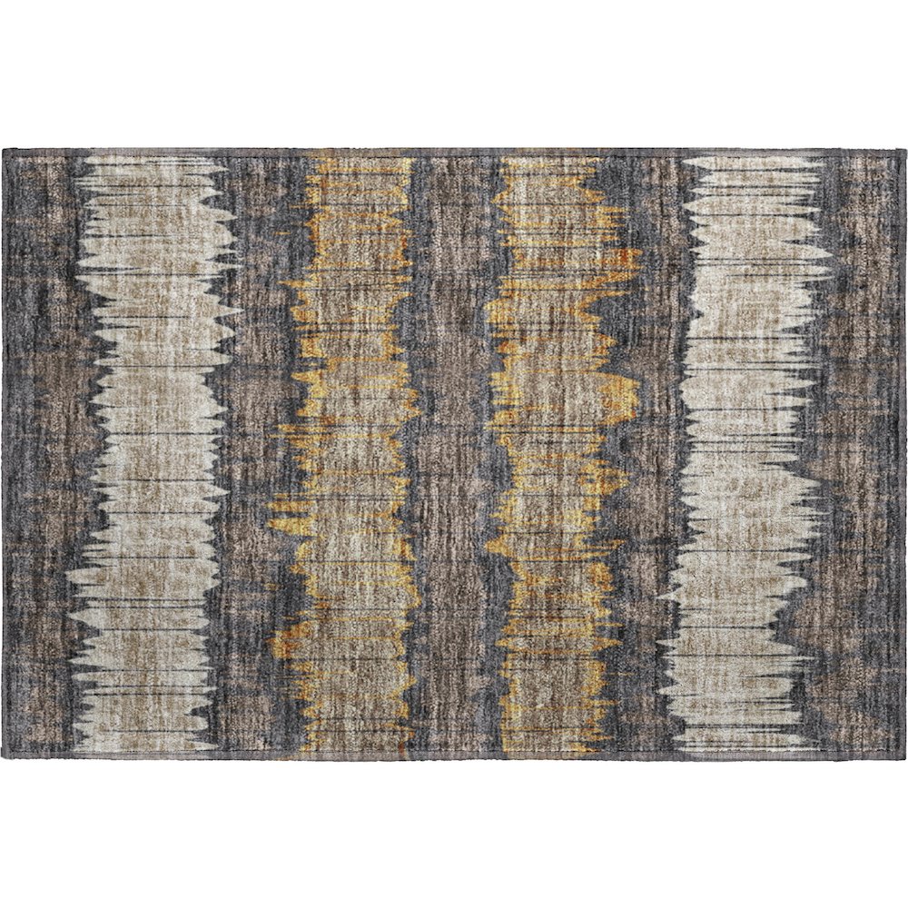 Premium Machine Washable Mayfield AMF755 Fudge 1'8" x 2'6" Rug. Picture 1