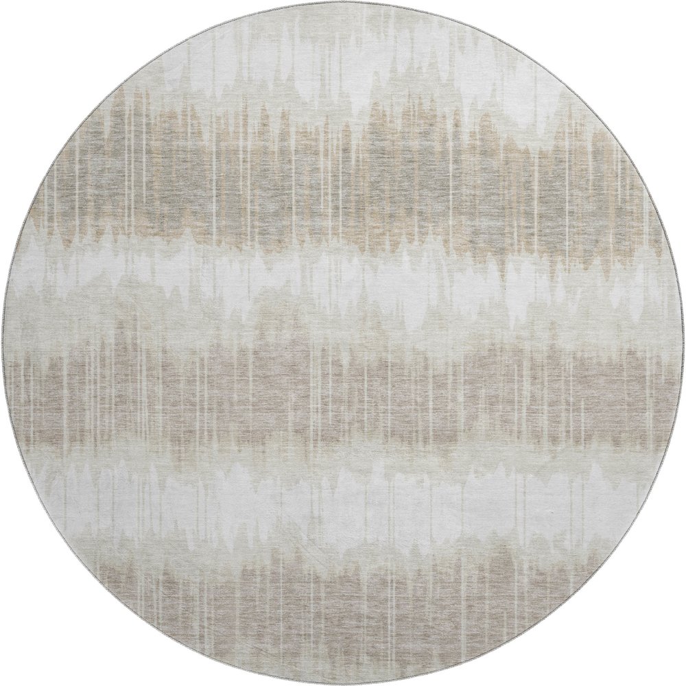 Premium Machine Washable Mayfield AMF755 Ivory 8' x 8' Round Rug. Picture 1