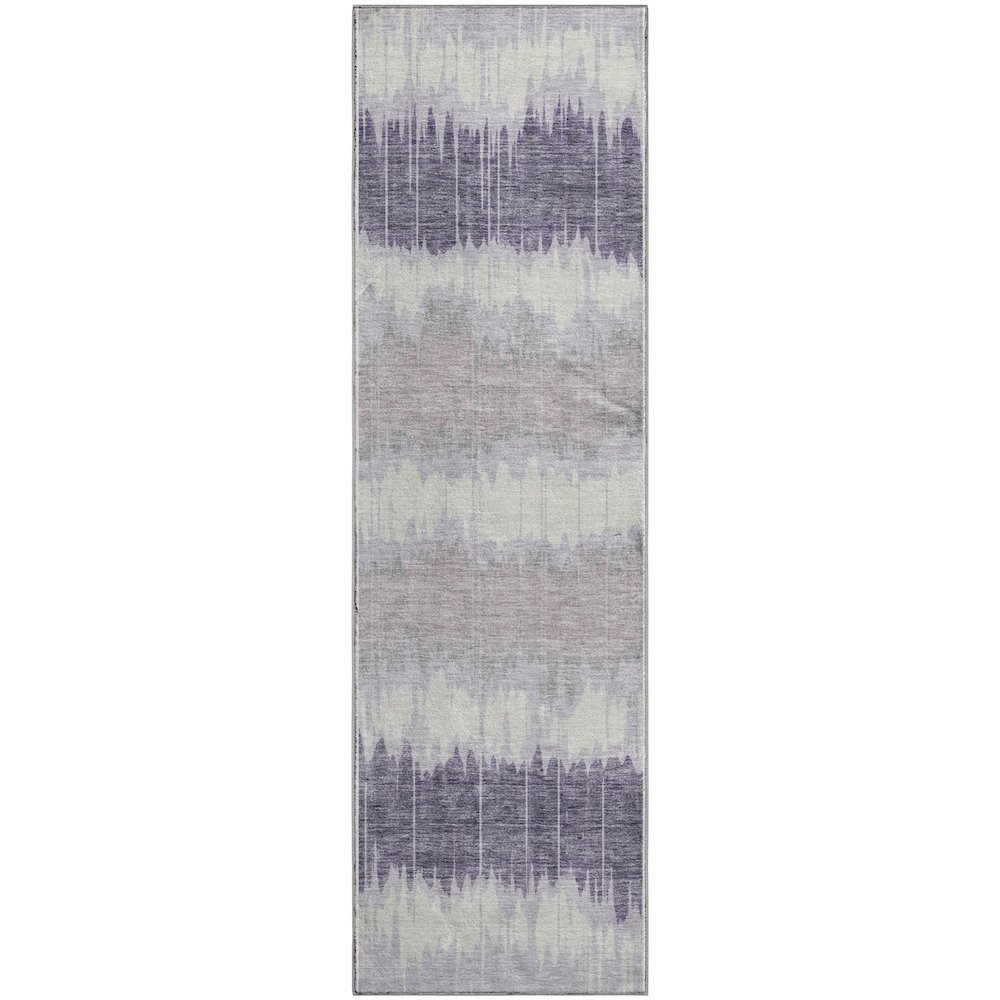 Premium Machine Washable Mayfield AMF755 Lavender 2'3" x 7'6" Runner Rug. Picture 1