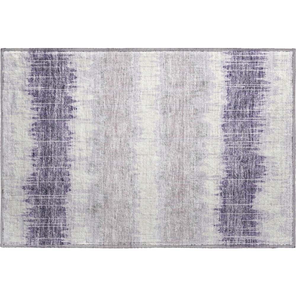Premium Machine Washable Mayfield AMF755 Lavender 1'8" x 2'6" Rug. Picture 1