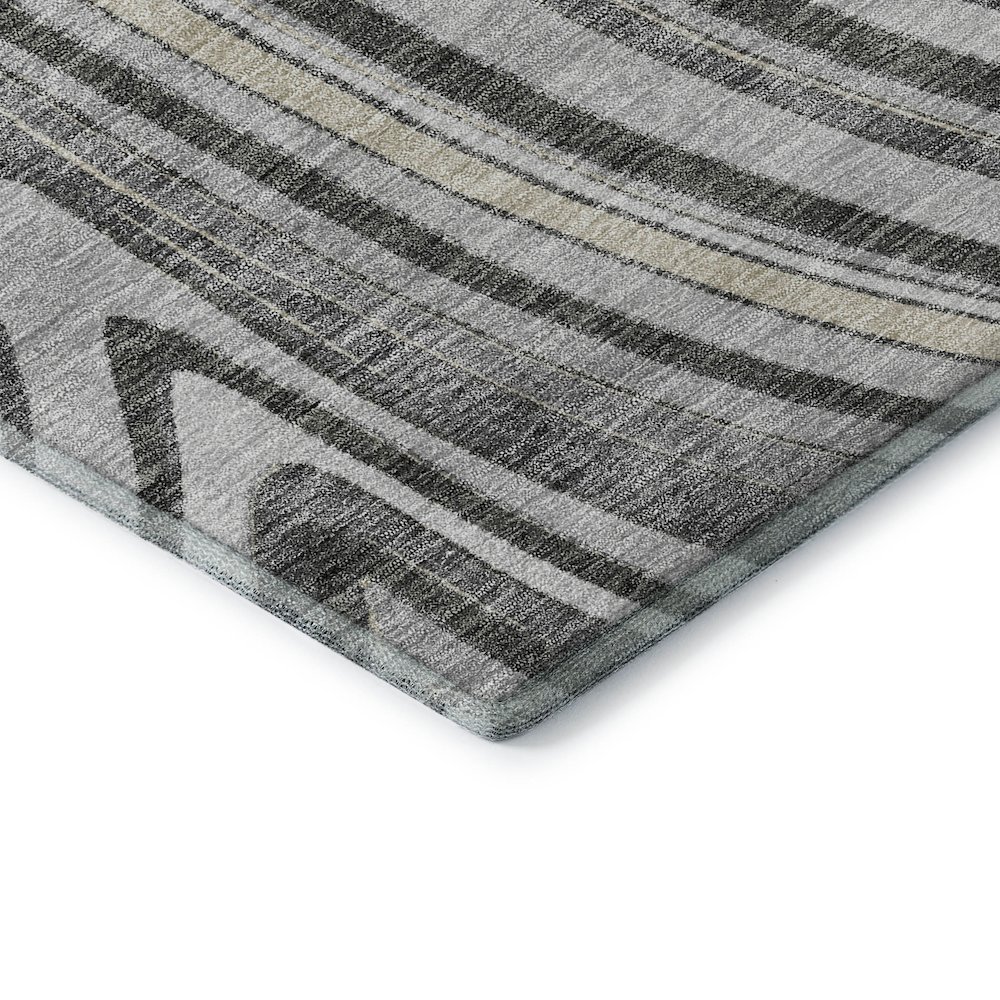Premium Machine Washable Mayfield AMF756 Gray 1'8" x 2'6" Rug. Picture 3
