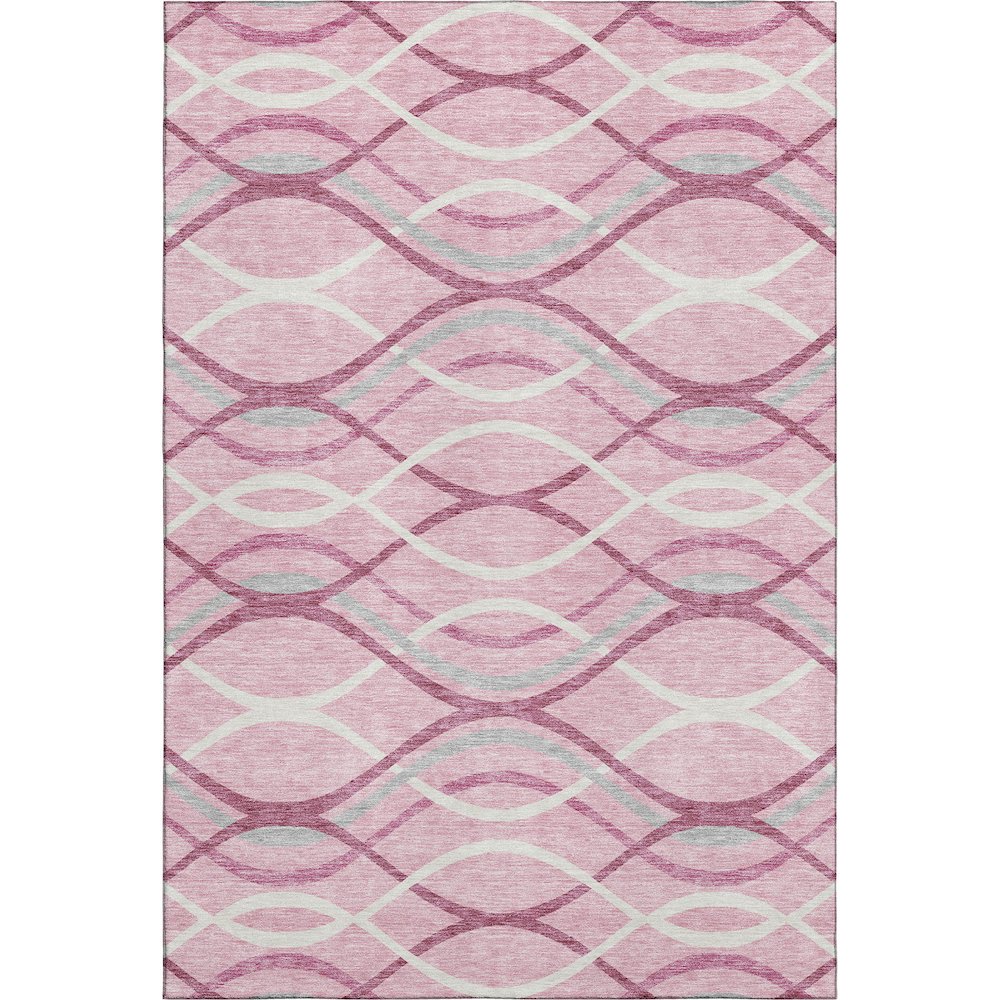 Premium Machine Washable Mayfield AMF757 Pink 2'6" x 3'10" Rug. Picture 1
