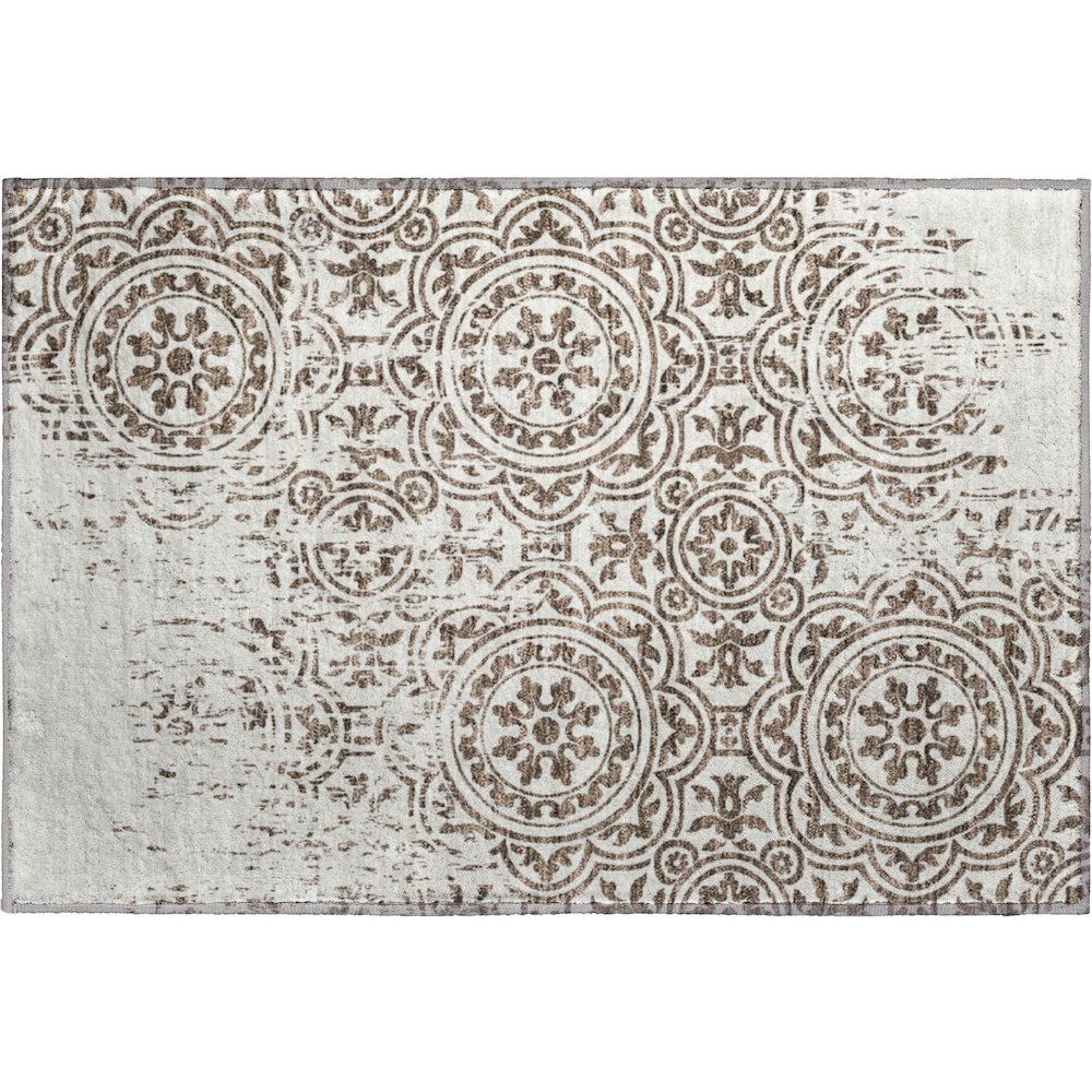Premium Machine Washable Mayfield AMF758 Chocolate 1'8" x 2'6" Rug. Picture 1