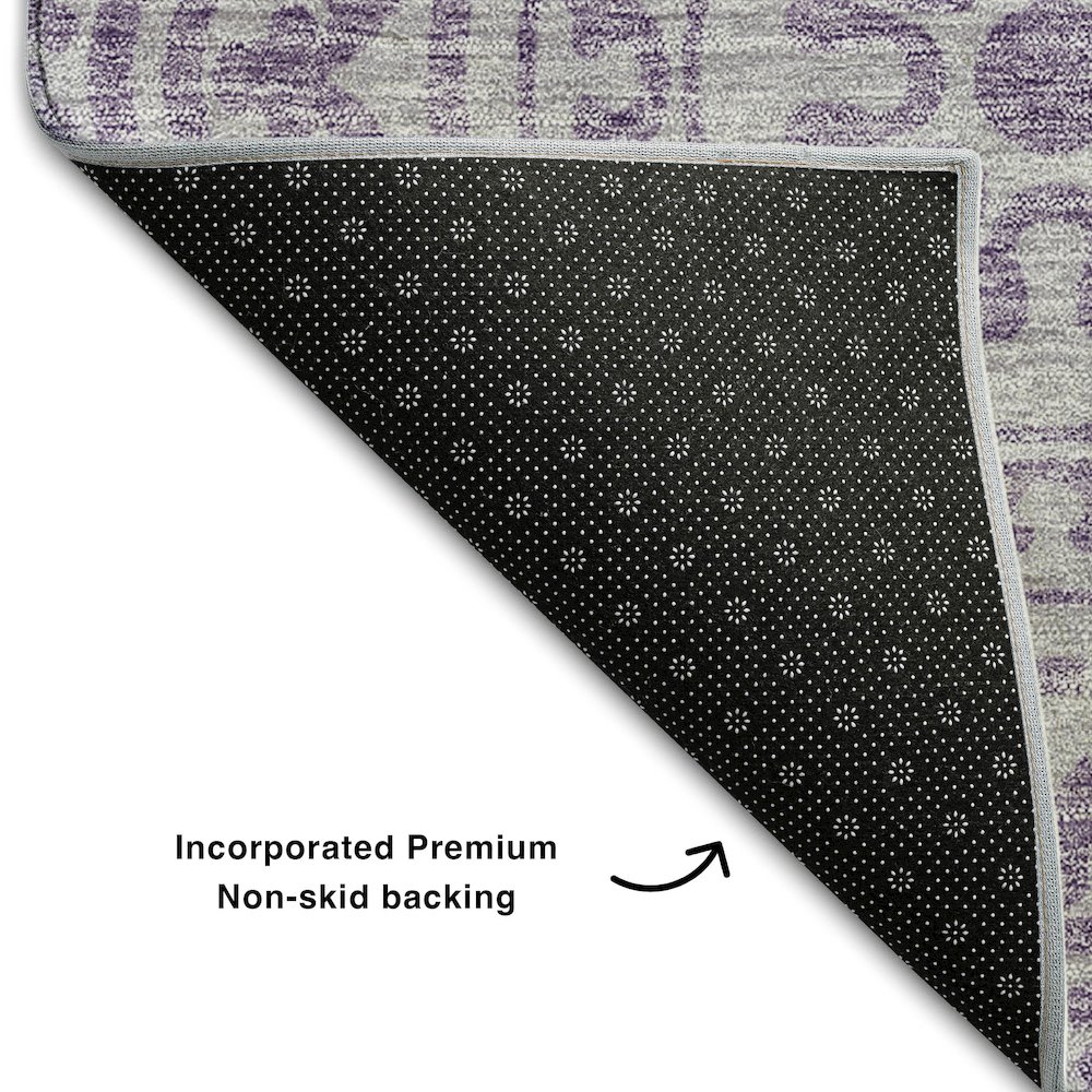 Premium Machine Washable Mayfield AMF758 Lavender 1'8" x 2'6" Rug. Picture 2