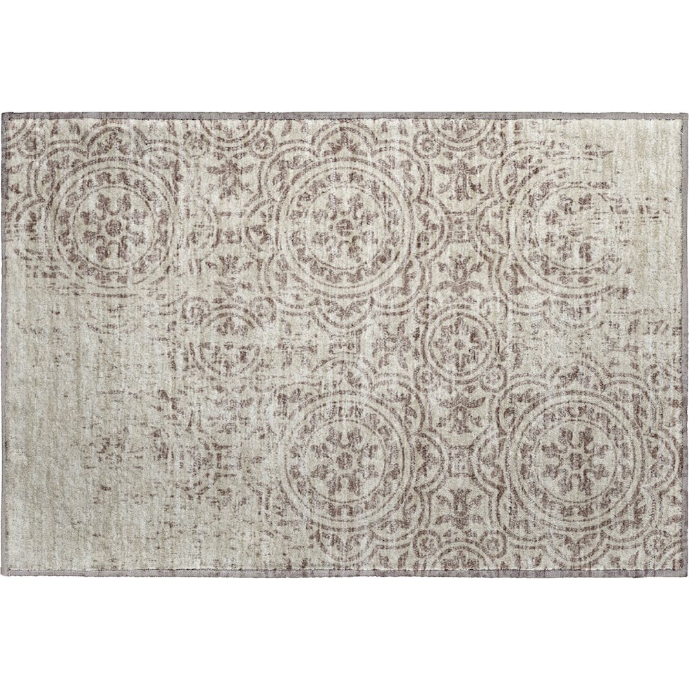 Premium Machine Washable Mayfield AMF758 Taupe 1'8" x 2'6" Rug. Picture 1