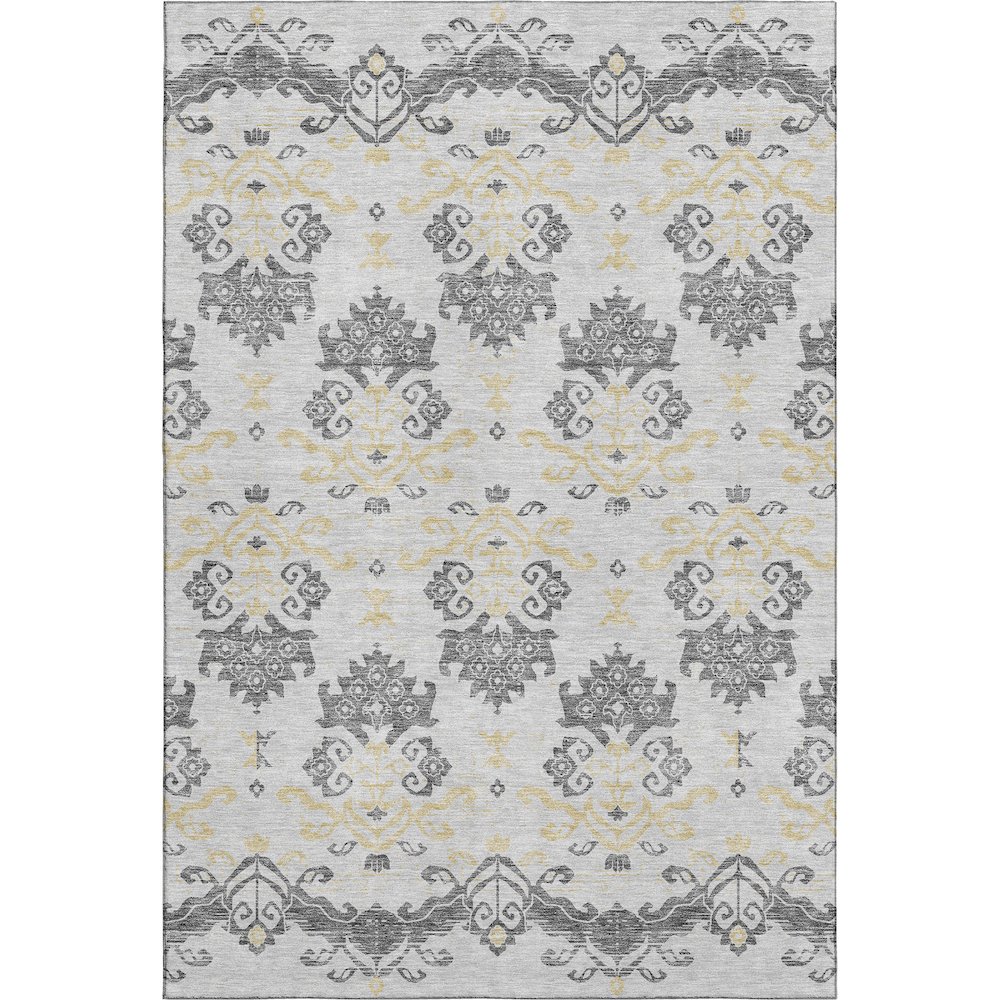Premium Machine Washable Mayfield AMF759 Charcoal 2'6" x 3'10" Rug. Picture 1