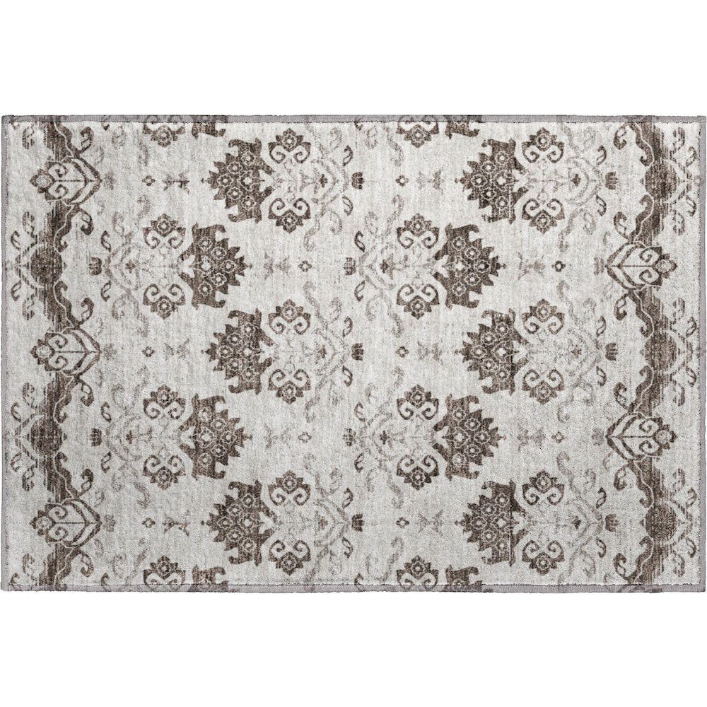 Premium Machine Washable Mayfield AMF759 Chocolate 1'8" x 2'6" Rug. Picture 1