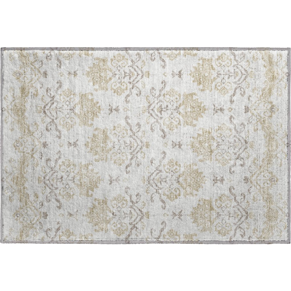 Premium Machine Washable Mayfield AMF759 Ivory 1'8" x 2'6" Rug. Picture 1
