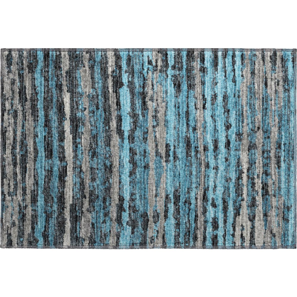 Premium Machine Washable Mayfield  Peacock 1'8" x 2'6" Rug. Picture 1