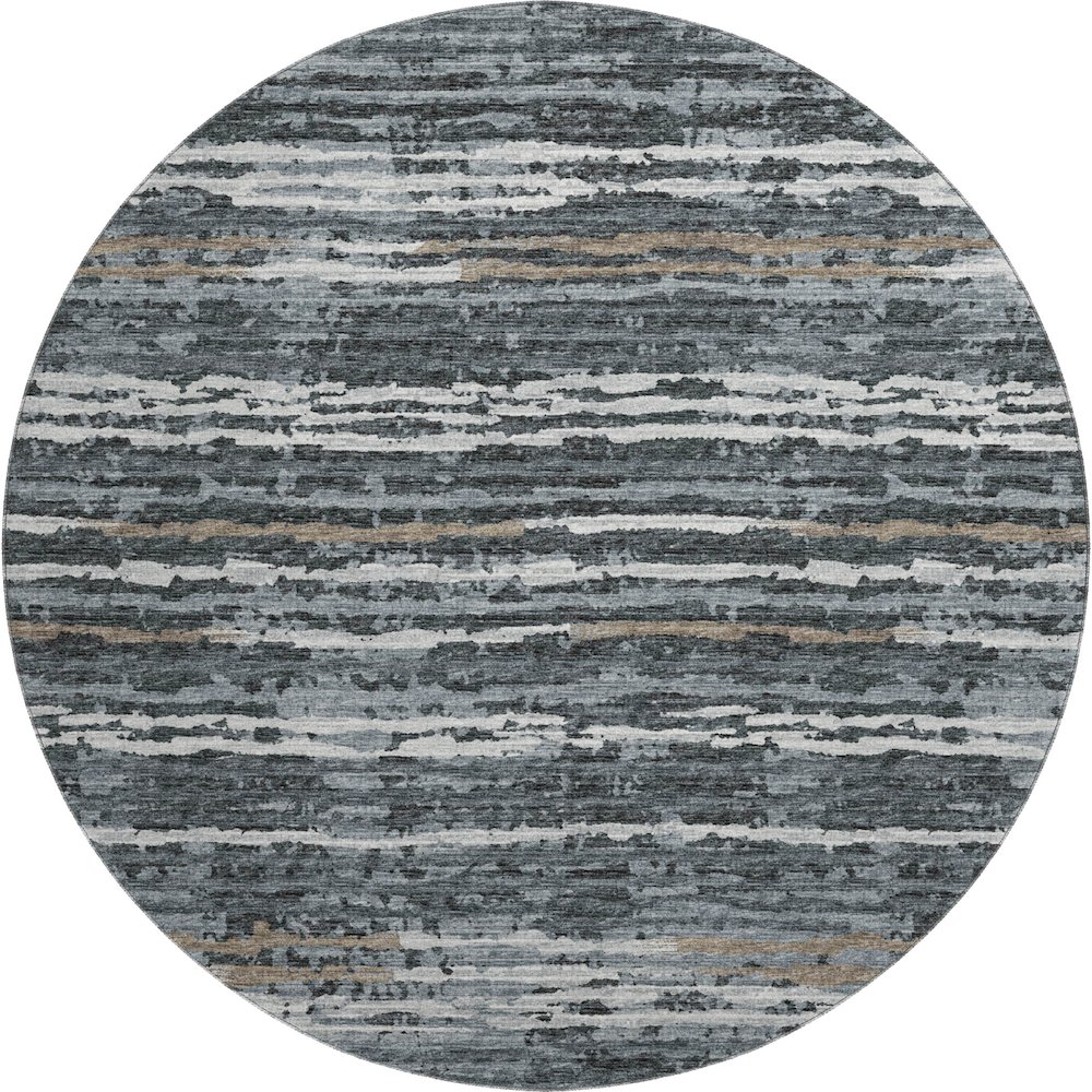 Premium Machine Washable Mayfield  Shadow 8' x 8' Round Rug. Picture 1