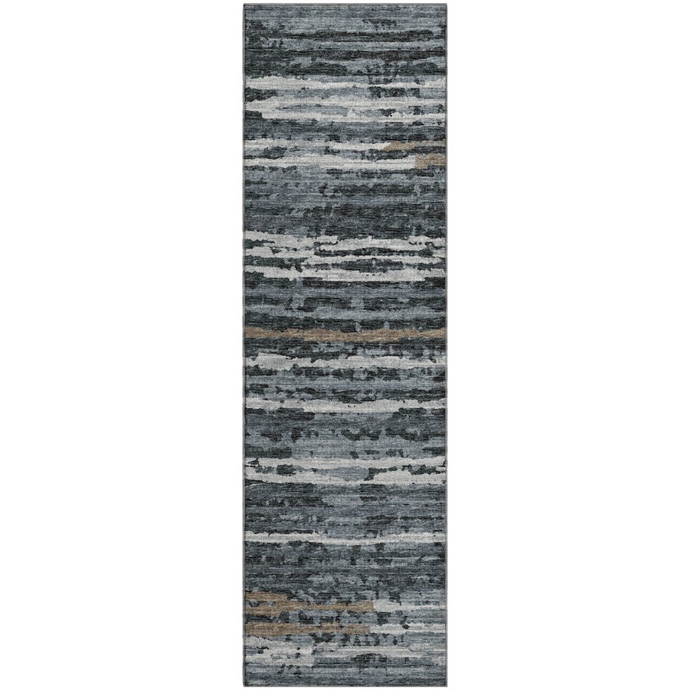 Premium Machine Washable Mayfield  Shadow 2'3" x 7'6" Runner Rug. Picture 1