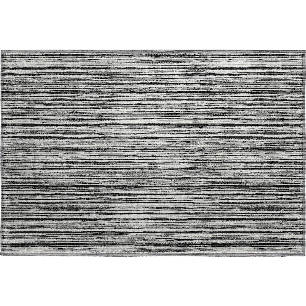 Premium Machine Washable Mayfield AMF760 Black 1'8" x 2'6" Rug. Picture 1
