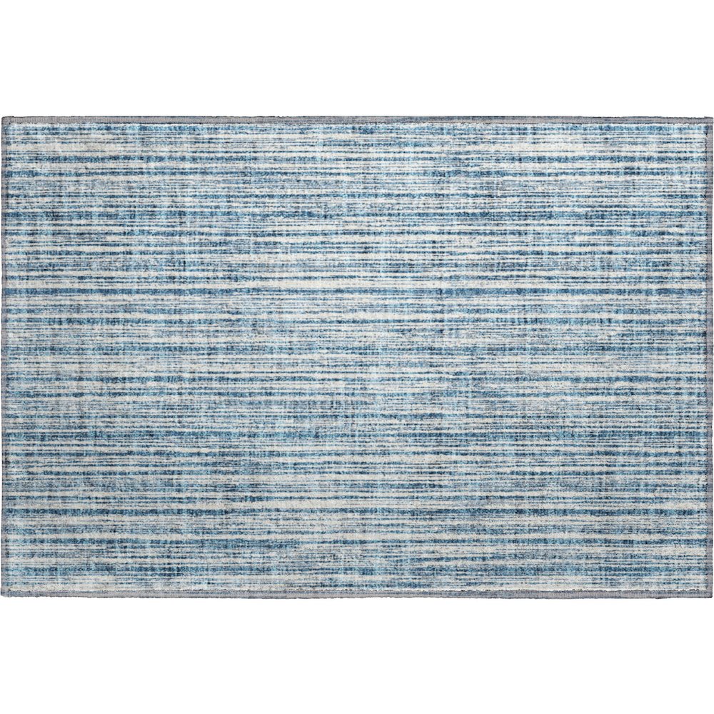 Premium Machine Washable Mayfield AMF760 Blue 1'8" x 2'6" Rug. Picture 1